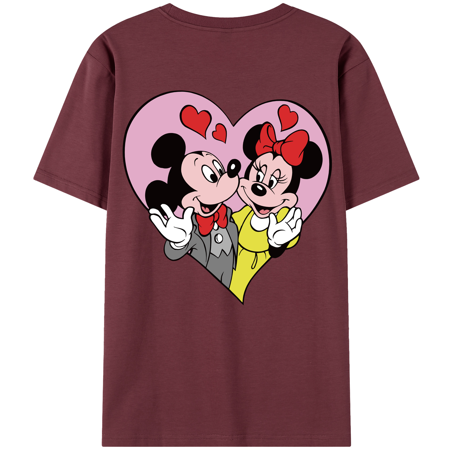 （画像用） ミッキーマウス Mickey Mouse 綿100％半袖Tシャツ（背面プリント）